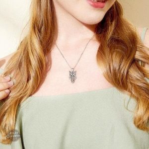 Bijou Hibou en argent au style steampunk