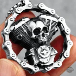 Pendentif homme au design audacieux engrenage