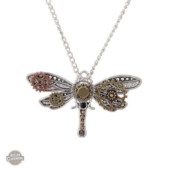 pendentif-libellule-mecanique-steampunk-store-1 Pendentif Libellule Steampunk en design mécanique