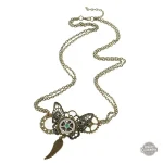 Bijou steampunk : pendentif papillon avec design mécanique