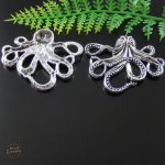 Bijou en métal inspiré par le poulpe, style steampunk