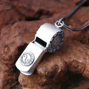 Accessoire dandy : pendentif sifflet en argent