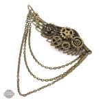 Pince dorée cheveux - Aile d'Ange, style steampunk élégant