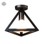 Plafonnier noir triangulaire style industriel