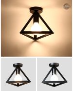 Éclairage noir design triangulaire pour intérieur