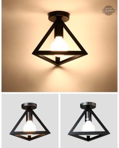 Éclairage noir design triangulaire pour intérieur