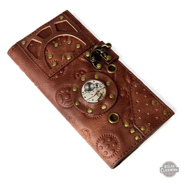 Portefeuille au style Steampunk élégant