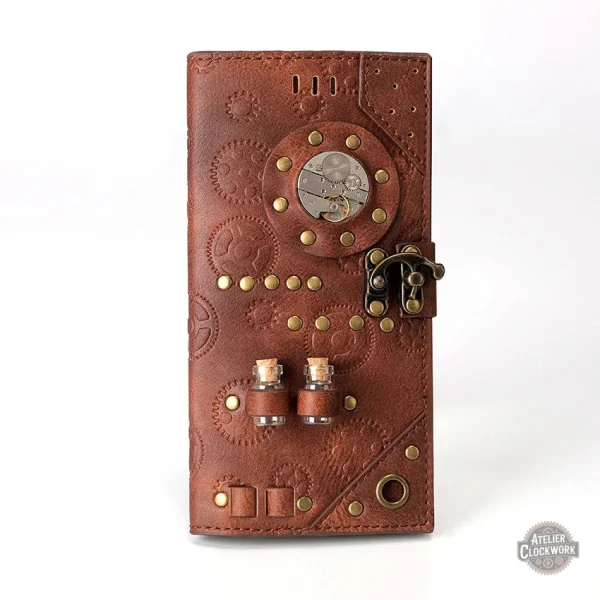 portefeuille-long-vintage-steampunk-1 Portefeuille long vintage - style Steampunk