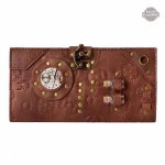 Portefeuille long avec motifs Steampunk