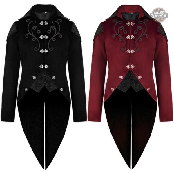 Vêtement gothique pour homme, style Bram Stoker