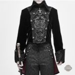 Manteau Steampunk homme avec design Rococo élégant