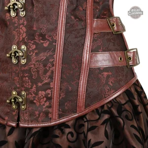 Tenue steampunk féminine en robe corsetée