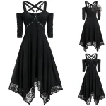 Mode steampunk féminine : robe élégante en noir