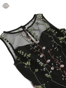 Robe Victorienne à fleurs, style rétro élégant