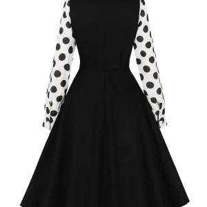 Robe Steampunk à Pois pour Femme