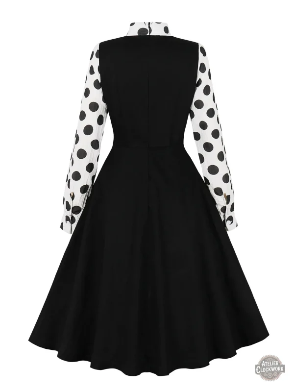 Robe Steampunk à Pois pour Femme