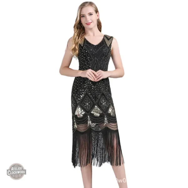 Robe Steampunk raffinée au style Art Déco