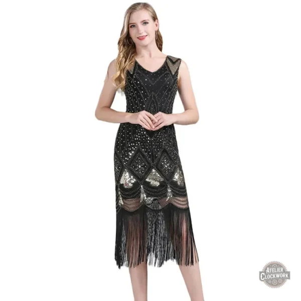 Robe féminine Art Déco pour occasions spéciales