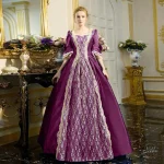Robe Femme Inspirée de l'Époque Victorienne