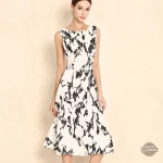 Robe steampunk femme élégante avec motifs floraux