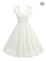 Robe vintage à bretelles, parfaite pour événements