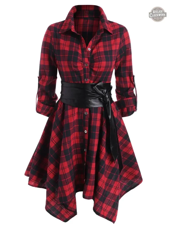 Robe ceinturée à l'allure Steampunk unique