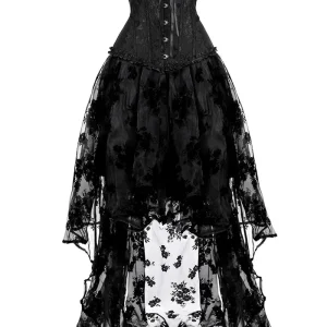 Robe longue avec corset, style gothique unique