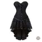Robe gothique au design corset, look sombre et chic