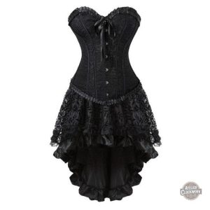 Robe gothique au design corset, look sombre et chic