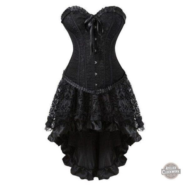Robe gothique au design corset, look sombre et chic