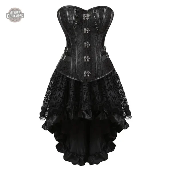 robe-corset-noir-1 Robe Corset Noir Gothique Élégante