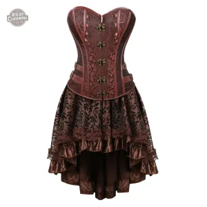 Robe Gothique Noire au Style Corset