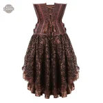 Robe Gothique Élégante en Noir Corset