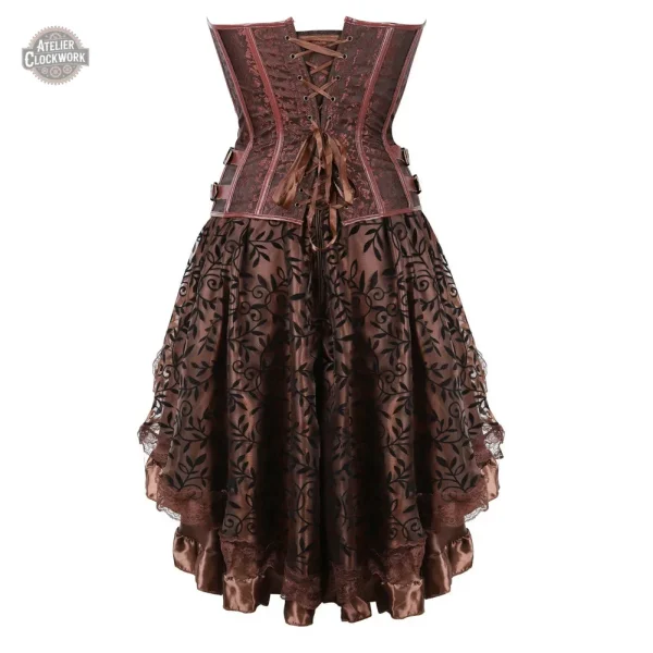 Robe Gothique Élégante en Noir Corset
