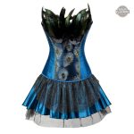 Robe de Soirée Corset Paon Steampunk