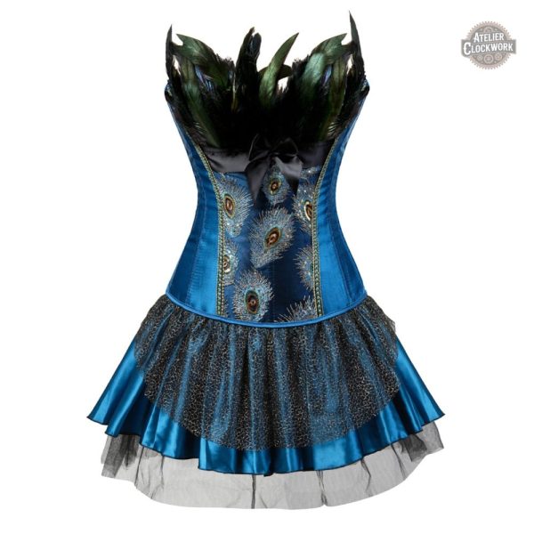 robe-corset-soiree-1 Robe de Soirée Corset Paon Steampunk