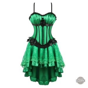 Robe corset verte style victorien