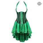 Robe victorieuse corsetée en vert