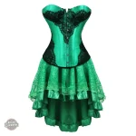 Vêtement steampunk avec corset vert