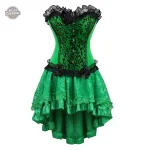 Robe vintage corset vert pour occasions