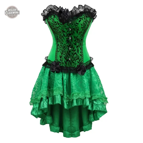 Robe vintage corset vert pour occasions
