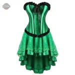 Style steampunk : robe corset femme vert