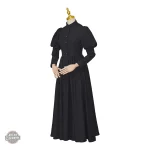 Tenue Steampunk gothique, robe de deuil vintage