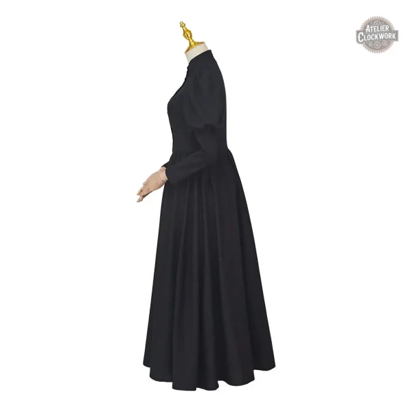 Robe noire victorienne, style gothique pour occasions spéciales