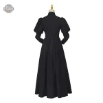 Mode Steampunk féminine, robe de deuil 1880 raffinée