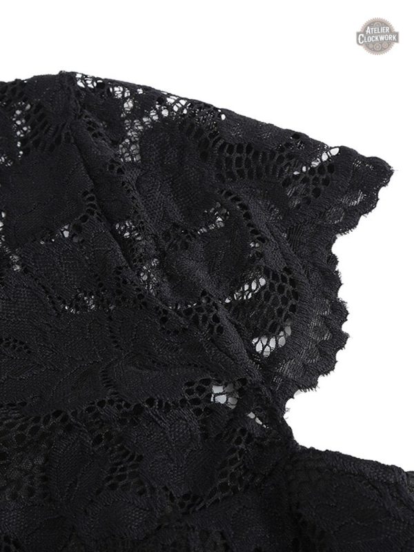 Robe de mariée noire inspirée du futur