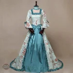 Robe Victorienne Bleue pour un look Steampunk élégant