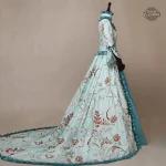 Robe Steampunk bleue au style victorien inspirant