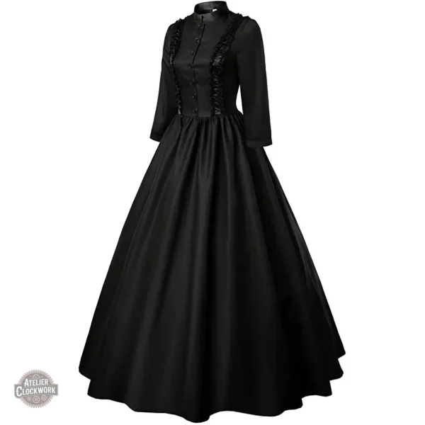 Robe de style vintage noir pour un look steampunk