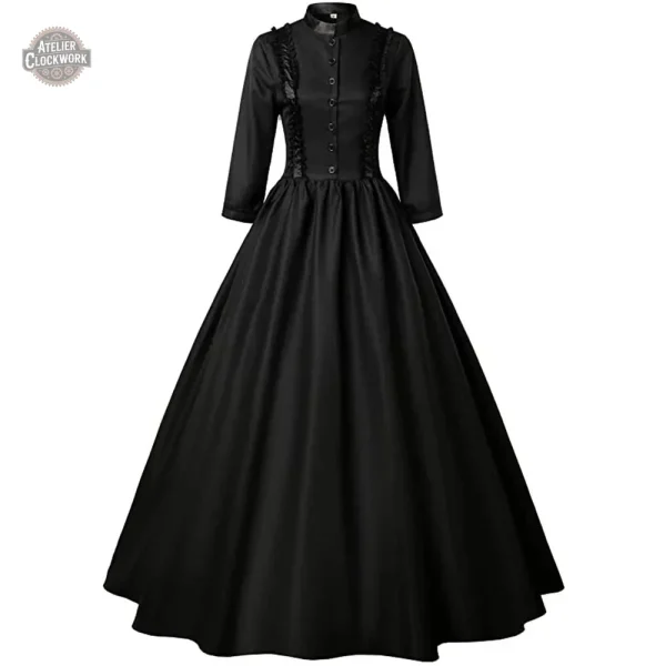 Mode steampunk : robe noire inspirée des contes de fées